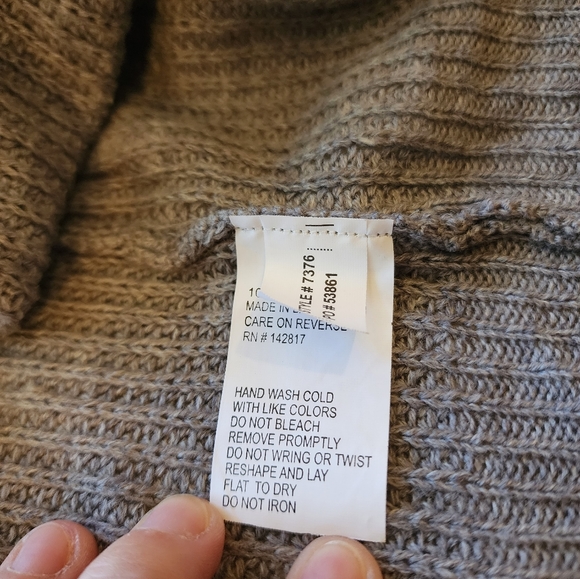 Grey knit sweater ¾ dolman sleeve - Picture 6 of 6